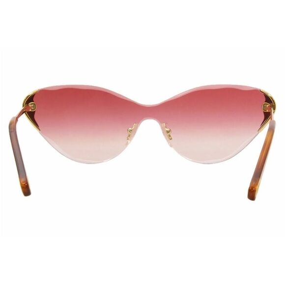 Chloe CE163S 823 Sunglasses Women's Gold/Pink Gradient Lens Fashion Shield 60mm - Picture 4 of 12